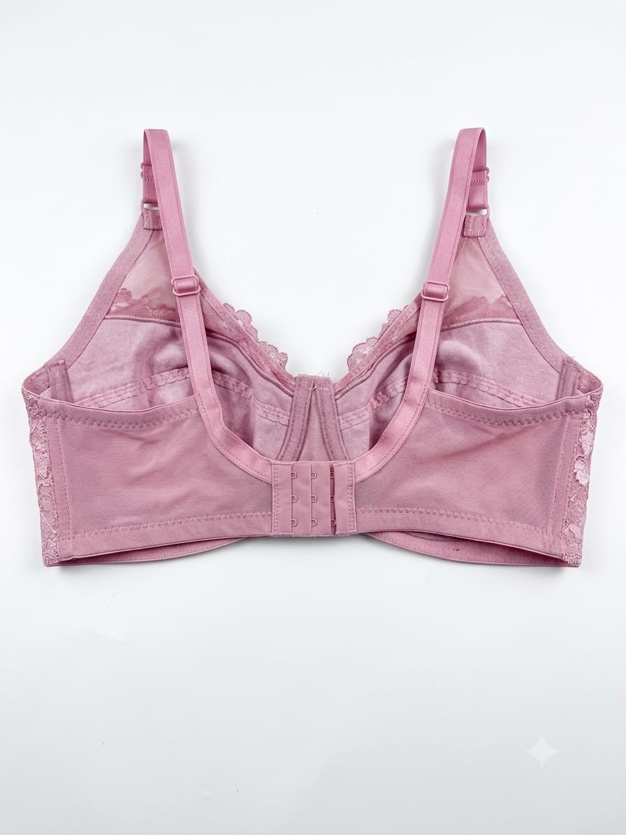 Women’s Pink Floral Lace Bra