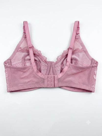 Women’s Pink Floral Lace Bra