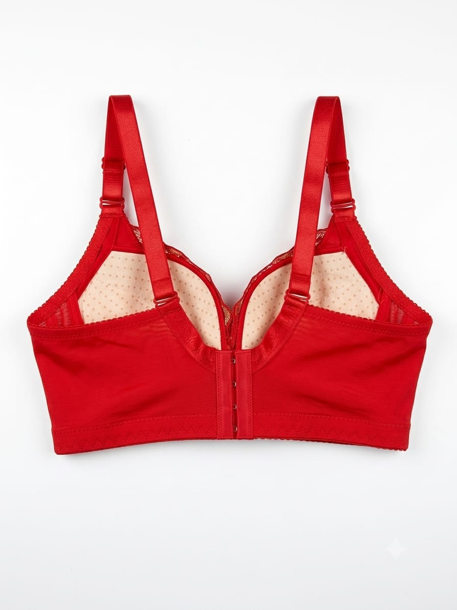 Women's Gold Rose Embroidered Bridal Bra