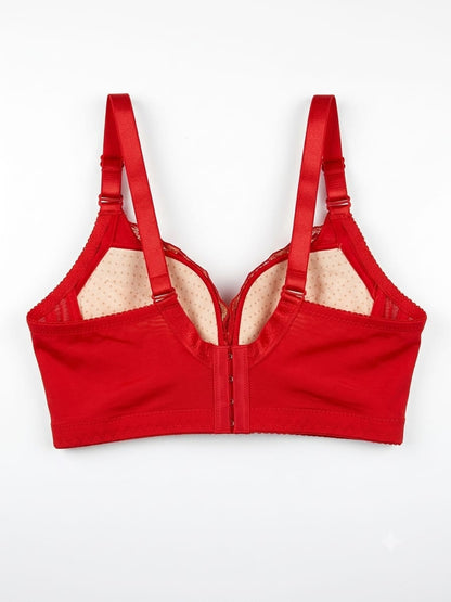Women's Gold Rose Embroidered Bridal Bra