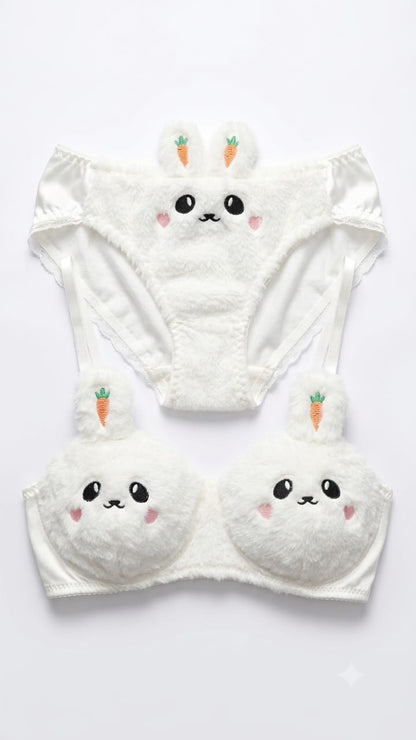 Women's Cute Rabbit Bra & Panty Set