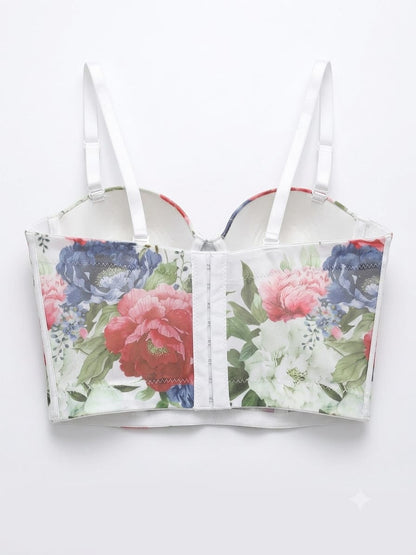 Women's Floral Print Bustier Bra