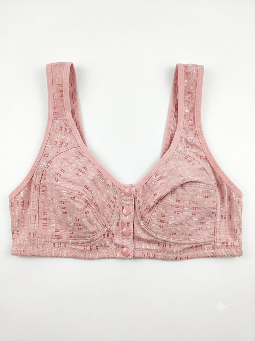 Women's Front-Open Cotton Bra