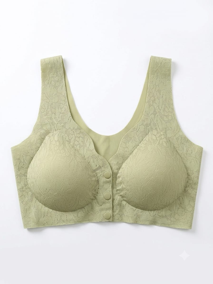 Women's Front-Open Lace Sports Bra